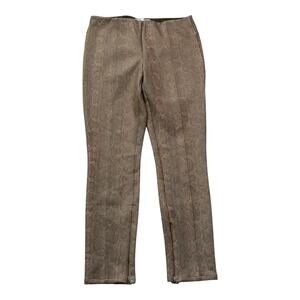 Anthropologie Straight Leg Pants - 29 Waist Brown Snakeskin Mid-Rise - Like New